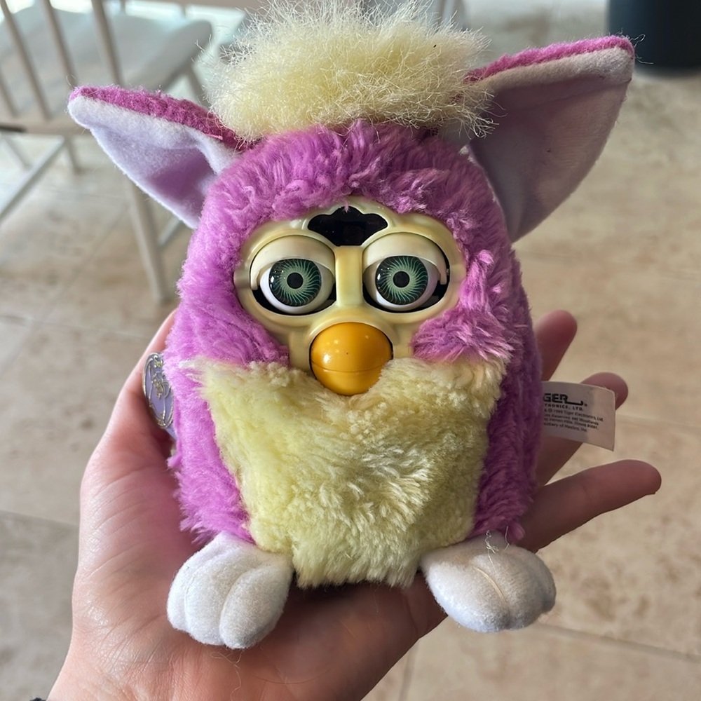 Vintage Y2K Furby 1999 purple and yellow works